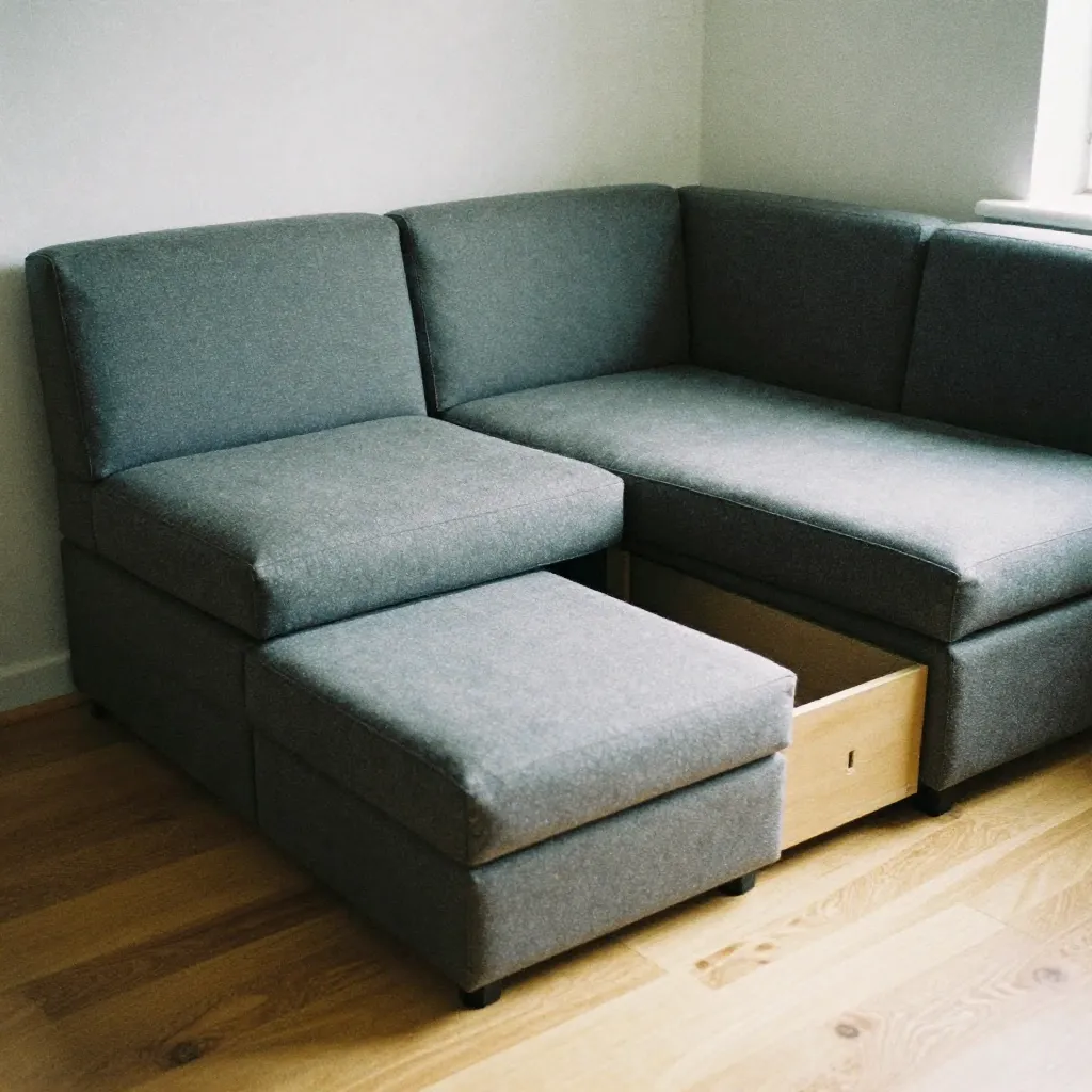 Modern modular furniture in a Nordic apartment